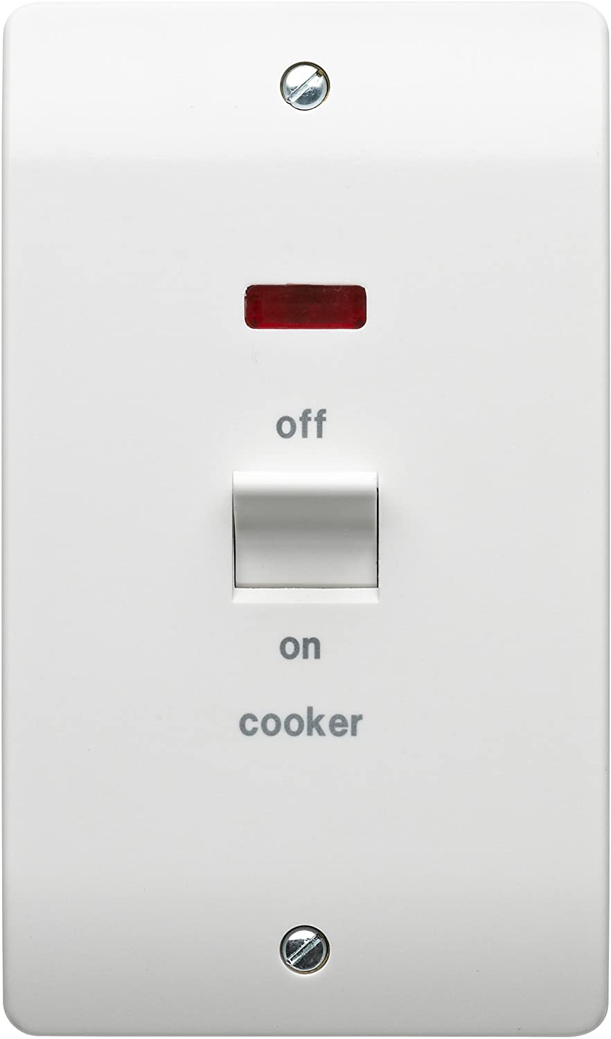 Mk K5215CKWHI 45A 2-Gang Double Pole Cooker Switch, White