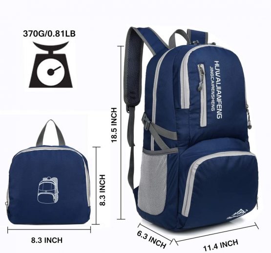 Crenze 35L Lightweight Foldable Backpack Travel Hiking Daypack, Men Women Durable Handy Waterproof Rucksack for Camping Mountaineering Walking Cycling Climbing - Image 3