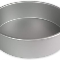 PME RND104 Anodised Aluminium Round Cake Pan 10 x 4-Inch Deep , Silver