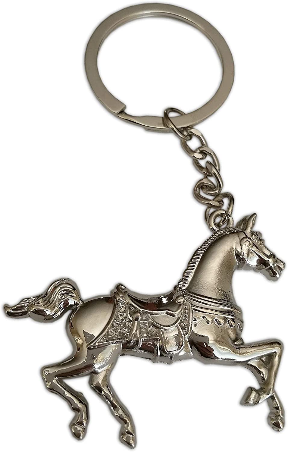 Eillwin Lovely Beautiful Horse Silver Color Keychain & Nice Adult Gift for Him, Silver-color - Image 2