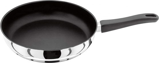 Judge Vista J222A Stainless Steel Non-Stick Large Skillet Frying Pan, 26cm, Induction Ready, Oven Safe, 25 Year Guarantee
