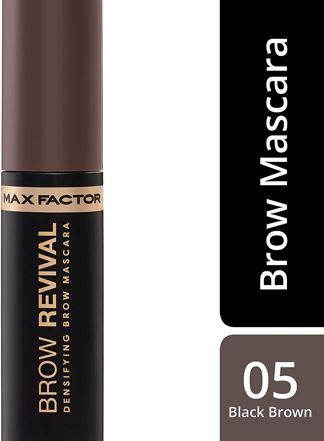 Max Factor Brow Revival Densifying Brow Mascara, Dark Brown 005, black brown, 4.5 ml (Pack of 1) - Image 3