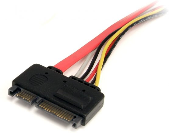 StarTech 12in 22 Pin SATA Power and Data Extension Cable - 1ft SATA data power Extension - 12 inch SATA Extension - Image 3