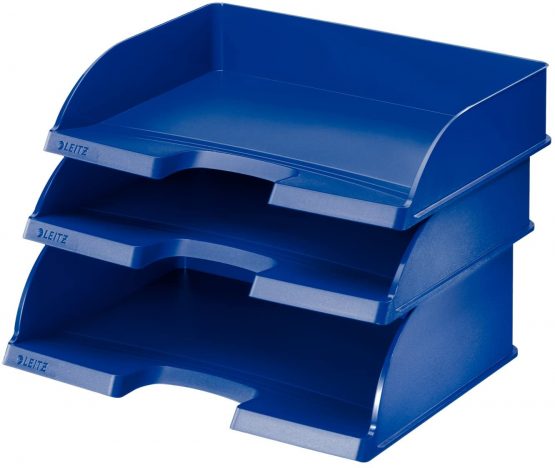 Leitz A4 Landscape Letter Tray, Jumbo, Blue, Plus Range, 52190035 - Image 2