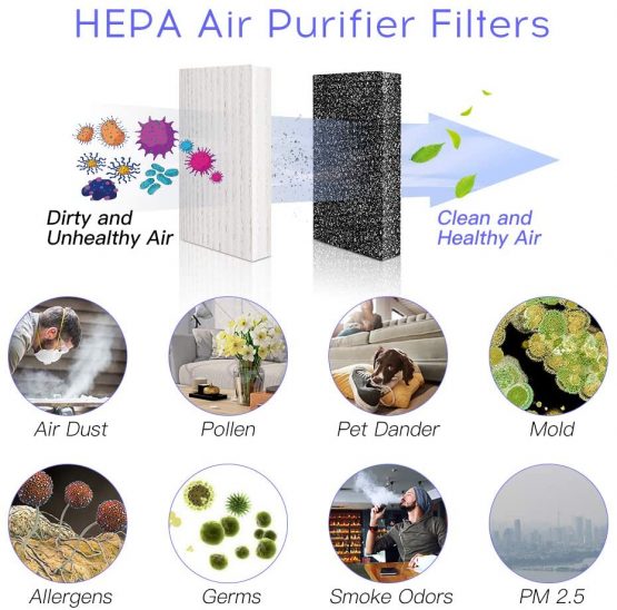 Duomishu Air Purifier SY-701 Replacement, True HEPA and Activated Carbon Filters Set - Image 4
