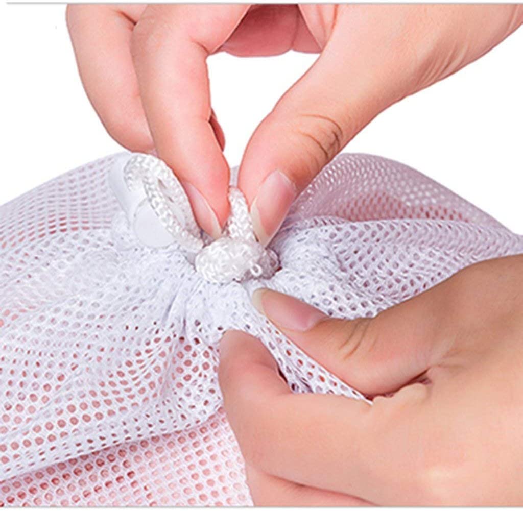 DoGeek Mesh Laundry Bag - White Wash Bag - Washing Bags for Washing Machine Large Laundry bags Laundry Net (Size:60 x90cm) (1 pcs) - Image 3