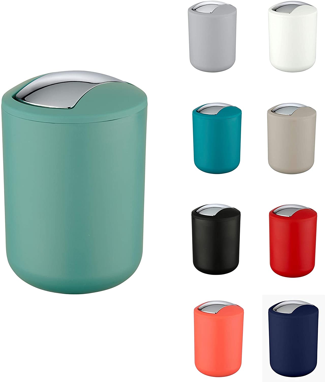 WK “Brasilia Table Top Kitchen Waste/Cosmetics Small Bin (Green) BigaMart