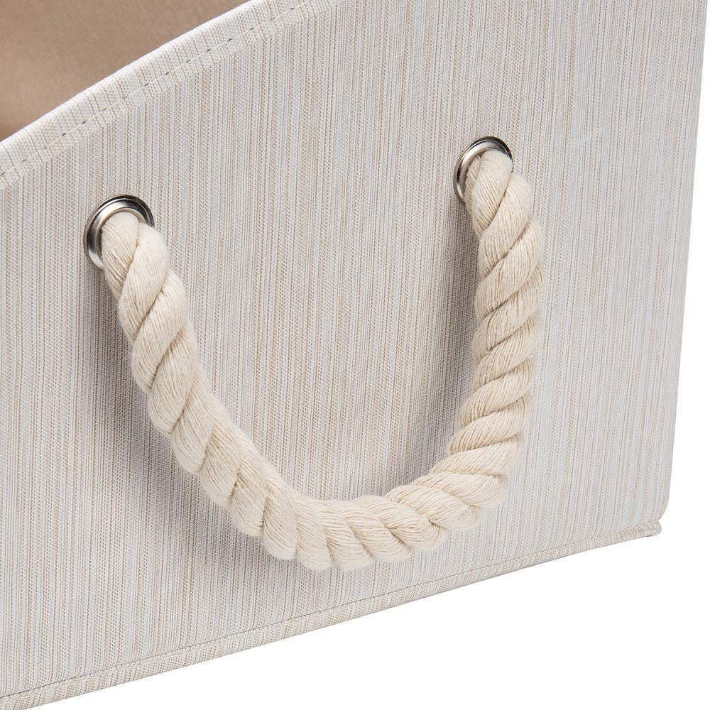 Geyecete Large Dog Toys Storage Bins, Foldable Fabric Trapezoid Organizer Boxes with Cotton Handle - Image 2
