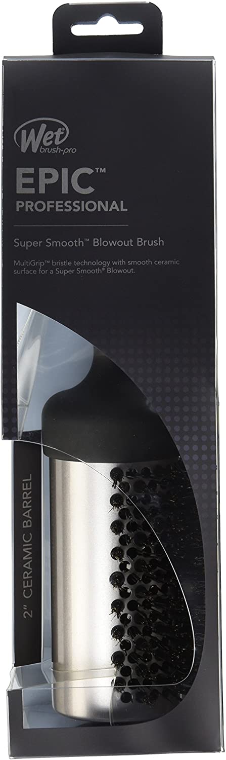 WET BRUSH Super Smooth Blowout Hairbrush, 2-Inch, Black - Image 2