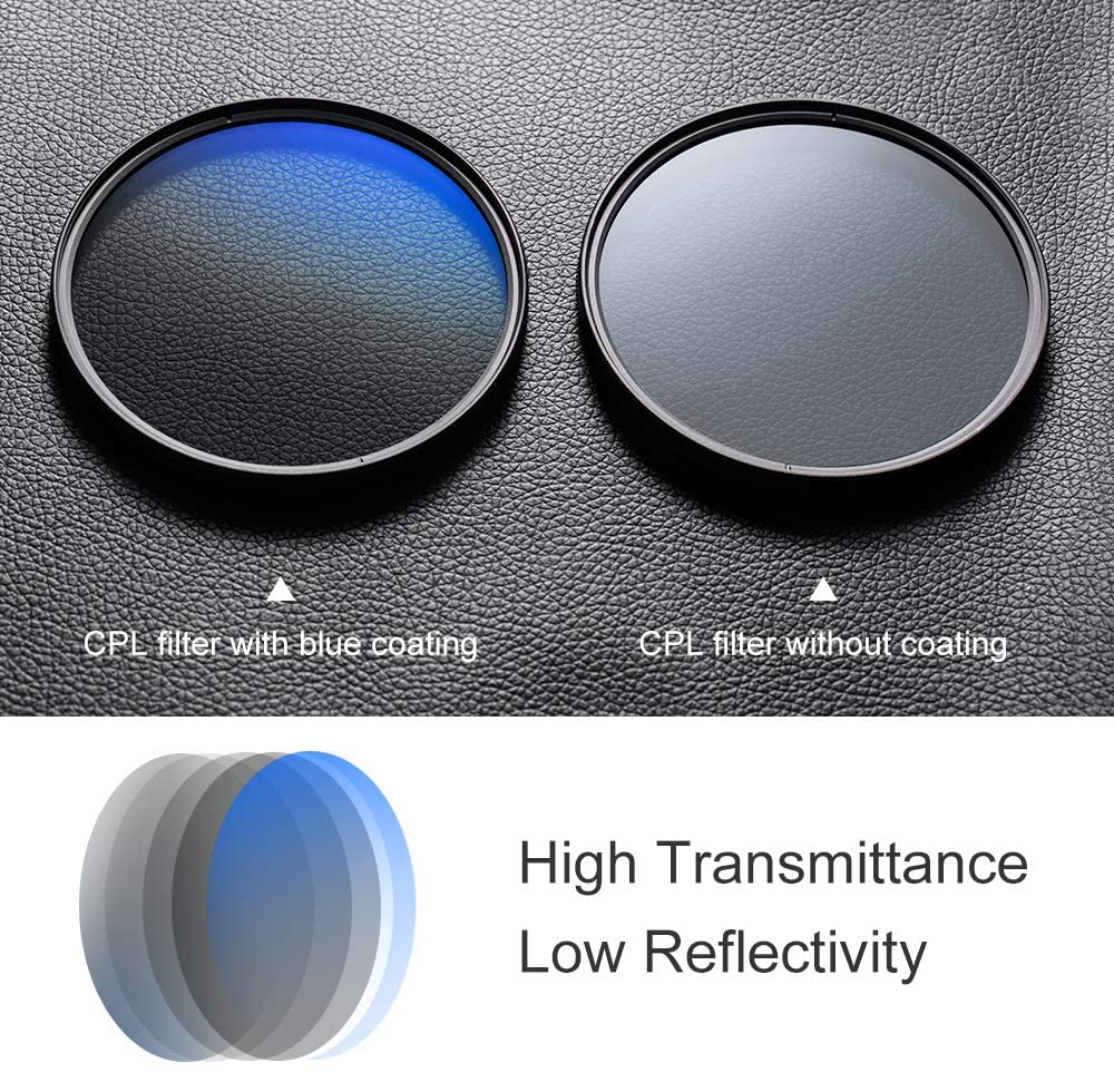 K&F CONCEPT 52MM Polarising Filter Circular Polarizing CPL, Ultra Slim, Japan Optics, Multi Coated (Nano-K Series) - Image 2