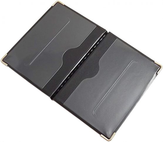 Exclusive ID and Credit Card Holder with Metal Corners 4 Pockets (Design 2 / Black) - Image 4