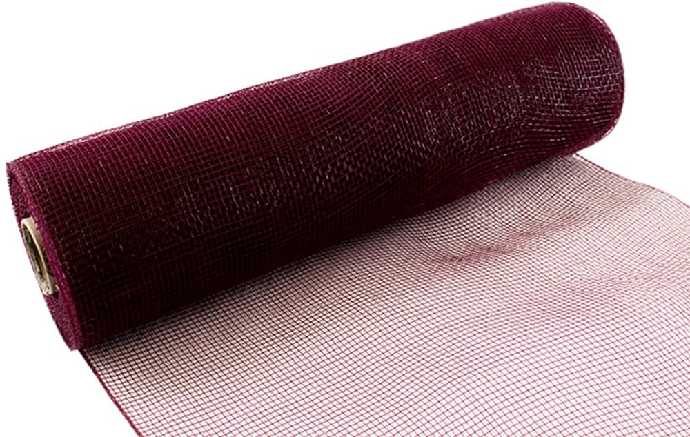 Eleganza Deco Mesh 25cm x 9.1m (10yds) Burgundy No.17, 8.2 x 8.2 x 26.2 cm