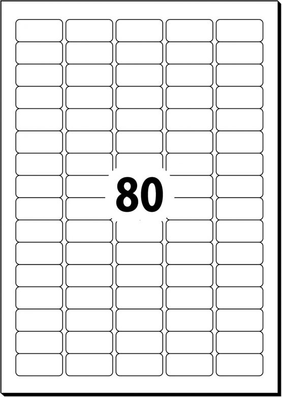 SIGEL LA203 Universal Removable Labels, 3.56 x 1.69 cm, 2000 lbl = 25 sheets, white - Image 2
