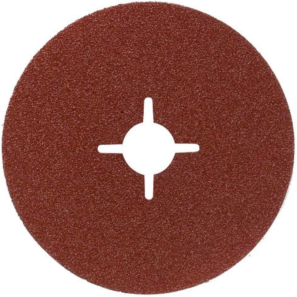 Bosch 2609256250 Fibre Sanding Disc for Angle Grinder Clamped for Wood and Metal 125mm Disc 22mm Bore 36 Grit