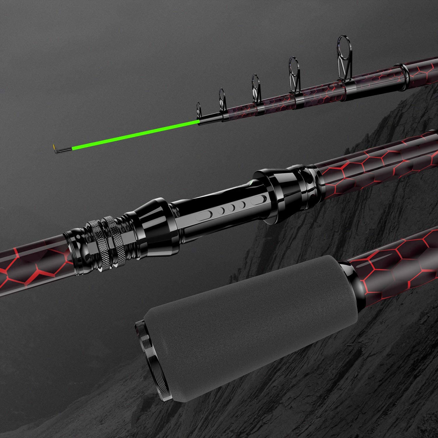 QUDRAKAST Fishing Rod and Reel Combos, Unique Design With XWarping