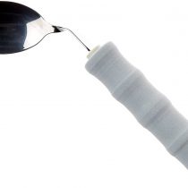 Homecraft Lightweight Cutlery, Spoon, Right Handed Adaptive Dining Aid, Utensil for Elderly, Disabled,Handicapped, Parkinson's Disease, and Arthritis users, Non Slip Easy Grip