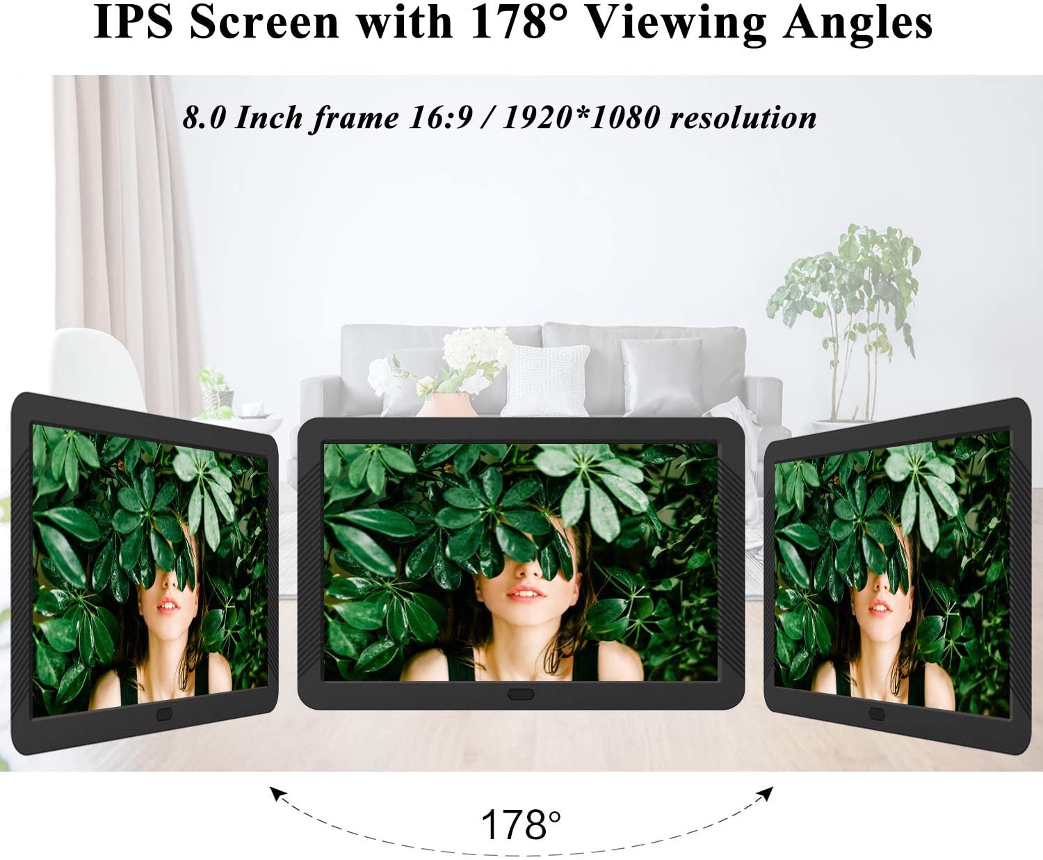 MELCAM Digital Photo Frame 10 Inch 1920×1080 Motion Sensor 169 IPS