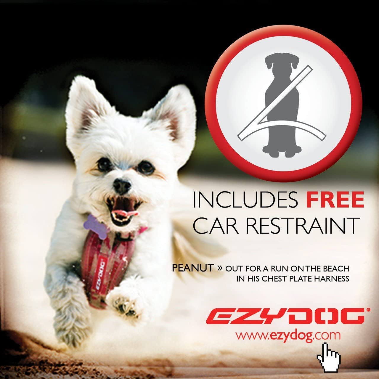 EzyDog Adjustable Chest Plate Harness, Small, Medium, XL, & Large Dogs, Step-In, No Pull, Comfort Soft-Touch, Reflective - Image 3