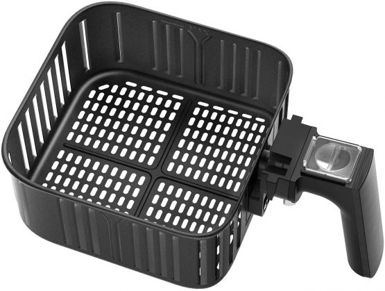COSORI 3.5L Air Fryer Basket for Model CO137-AF& CP137-AF, Removable Nonstick Coated Basket, Dishwasher Safe, PFOA-Free& BPA-Free, Black