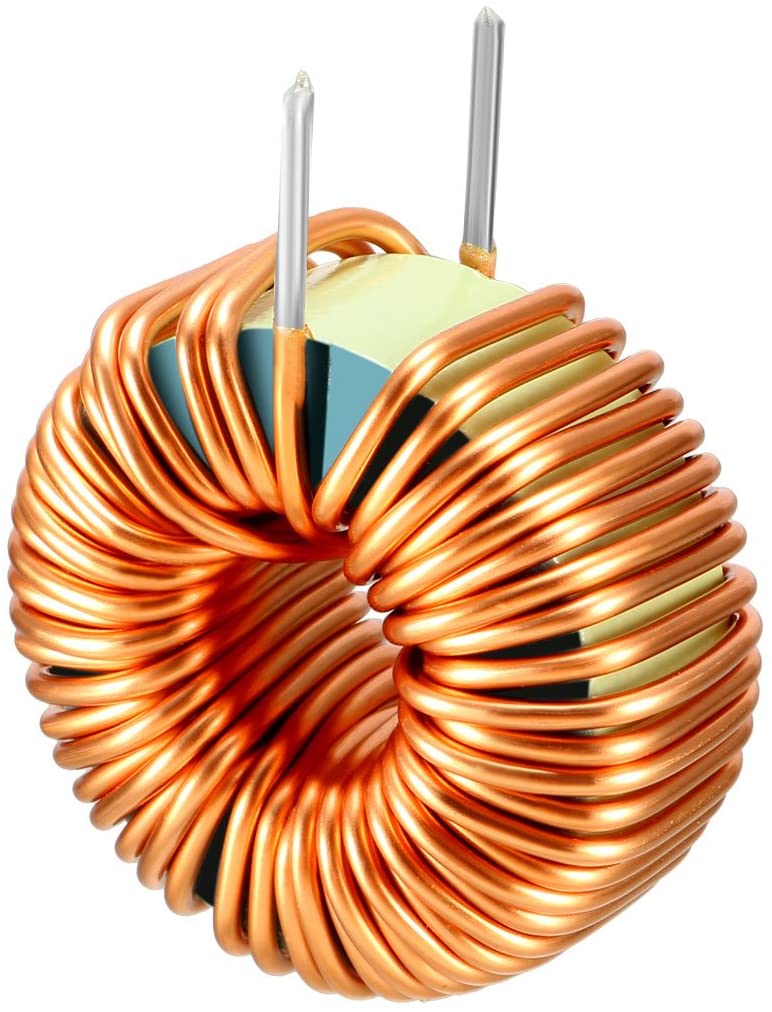 sourcing map Vertical Toroid Magnetic Inductor Monolayer Wire Wind Wound 220uH 11A Inductance Coil, 1Pcs 220uH 11A