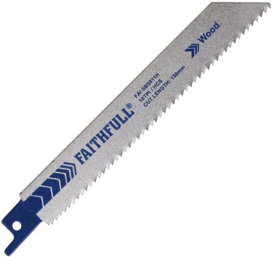 Faithfull SBS811H Sabre Saw Blades - Wood (Pack of 5)