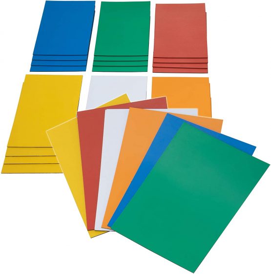 ECENCE 30pcs Magnetic whiteboard strips suitable for writing on 3.94inchx2.76inch multicolor magnet strips that can be cut to size wipeable magnetic sticker magnetic labels for whiteboards