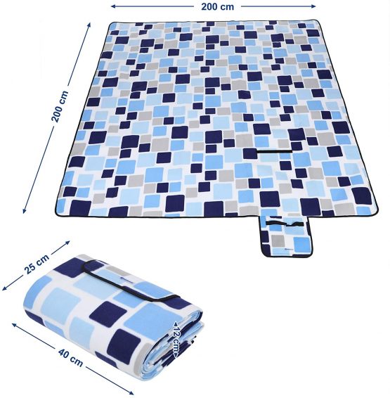 SONGMICS Outdoor Picnic Blanket, Water-Resistant Mat, Multifunctional Beach Blanket, for Camping, Hiking, Foldable and Lightweight, 200 x 200 cm, GCM71L - Image 3