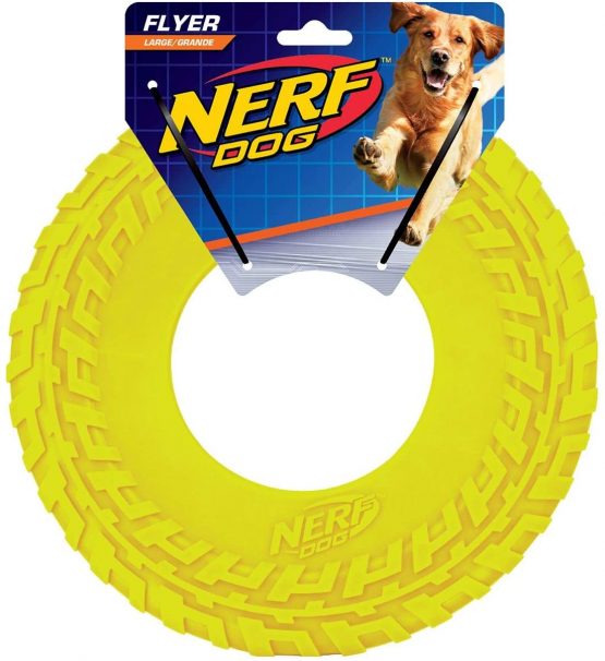 Nerf Dog Profile Flyer Rubber Frisbee Dog Toy - Assorted Colours - Blue or Green - 12" - Image 2