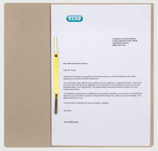 Elba 22451BL Attachable File Commercial Binding 250 g/sq. m Manila Cardboard for 200 DIN A4 Sheets, Half Front Cover, 50 Pieces, Blue Single Clip File with Commercial Binding Grey - Image 3