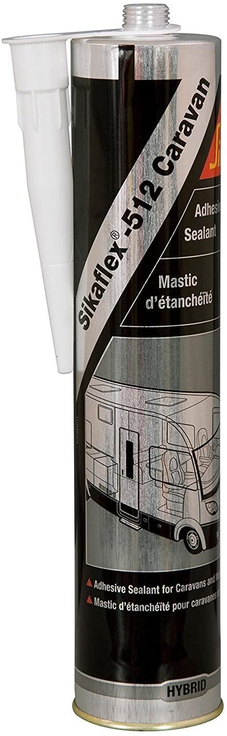 Sikaflex 512 Caravan Adhesive & Sealant for Caravans Motor Homes & Trailers, 100 ml (old version), White