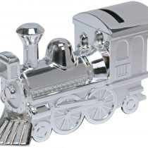 Widdop Bingham Train Money Box, Silver Plated