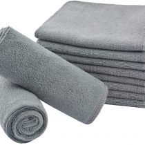 Microfibre Dishcloths Ultra Absorbent Household Cleaning Cloths Reusable Dish Cloths for Kitchen Lint Free Dust Cloths 30cm x 30cm 10Pack Grey