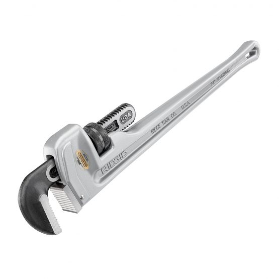 RIDGID 31105 Model 824 Aluminium Straight Pipe Wrench, 24-inch Plumbing Wrench