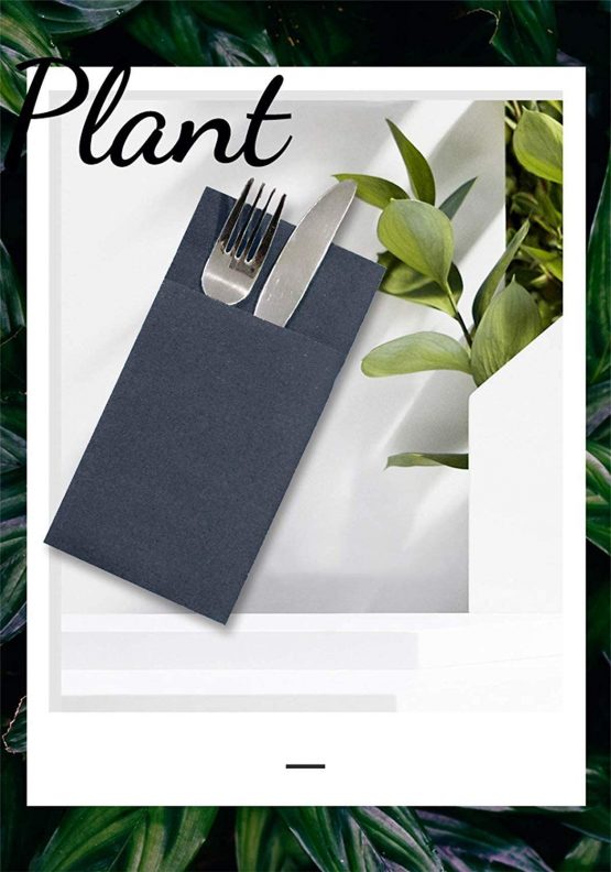 JEBBLAS Navy Serviettes Napkins 40 x 40cm Pack of 50 - Image 4