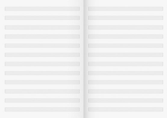 Brunnen 1046340 Sheet music (A4, 8 sheets, ruling 14, with extra pages), assorted colors - Image 4