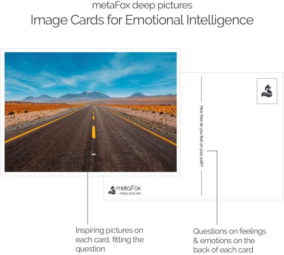 metaFox World of Emotions Postcards Pack - 52 Cards for Coaching and Therapy - Image 2
