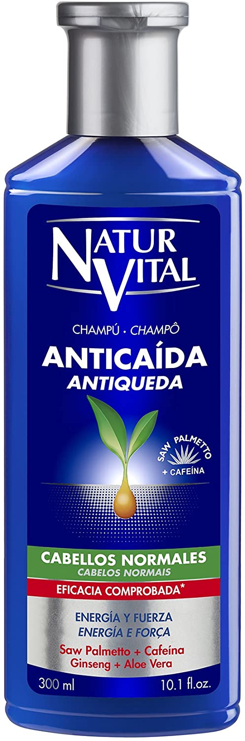 NaturVital Normal Anti-Hair Loss Shampoo 300 ml, Blue, 300 ml (Pack of 1)