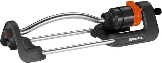 Gardena Aqua S Rectangular Sprinkler: Lawn Sprinkler for Watering Areas of 90-220 m², Range 7-17 m, Spread Maximum 13 m, Built-in Metal Filter (18700-20)