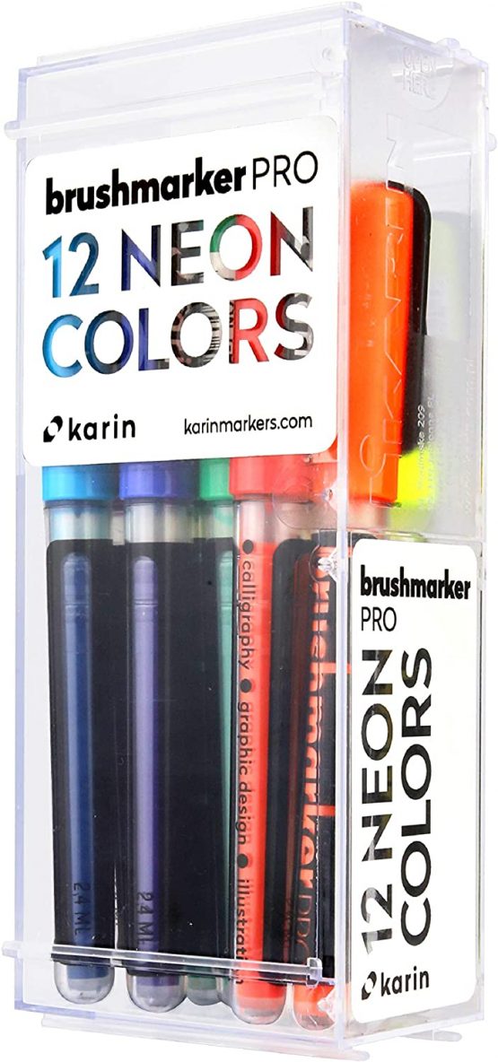 KARIN Brushmarker PRO 12"Neon Colours" Set, KAR27C12 - Image 3