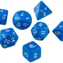 Pegasus Spiele Zubehör 207005XX Dice Opaque Blue Game Accessory in an Acrylic Box (7-Piece)