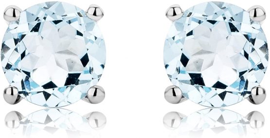 Miore Earrings Women studs Blue Topaz White Gold 9 Kt / 375 - Image 2