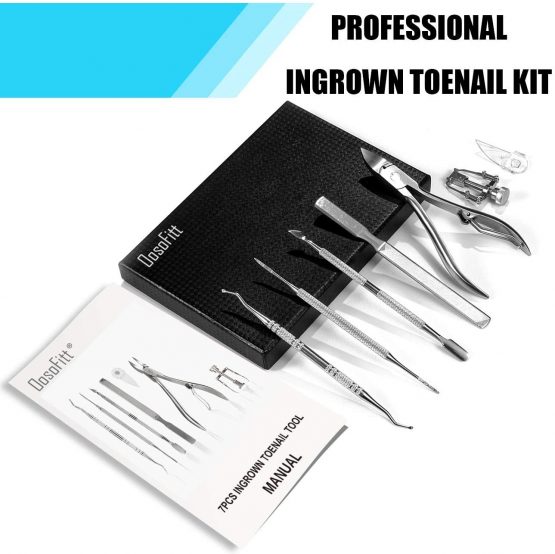 Toenail Clippers Set 7Pcs, Staineless Steel Ingrown Toenail Tool Kit, Professional Toe Nail Nippers Set for Ingrown & Thick Nail, Surgery Grade Manicure Pedicure Tool By OosoFitt - Image 2