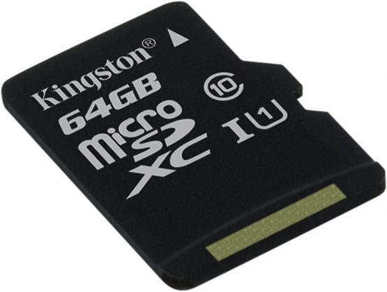 Kingston Canvas Select (SDCS/64GBSP) MicroSD Class 10 UHS-I Speeds Up to 80 MB/s Read (Card only) - Bring Your HD Videos to Life