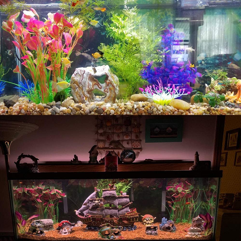 MINERLELE 15.7 inch Tall Artificial Aquarium Plants