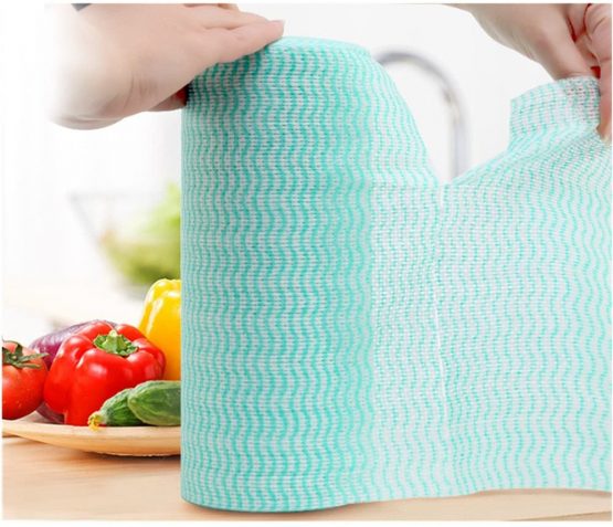 JEBBLAS Dish Cloths Disposable Cloth roll Jay Clothes All Purpose Cloths j Cloths for Kitchen All Purpose Cleaning Cloth 3 Roll Green - Image 2