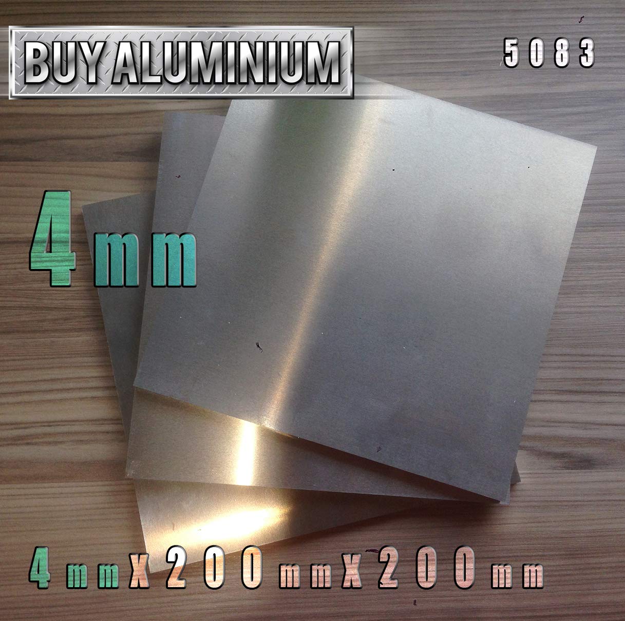 4mm Aluminium plate sheet - (200mm x 200mm), Metal, metallic