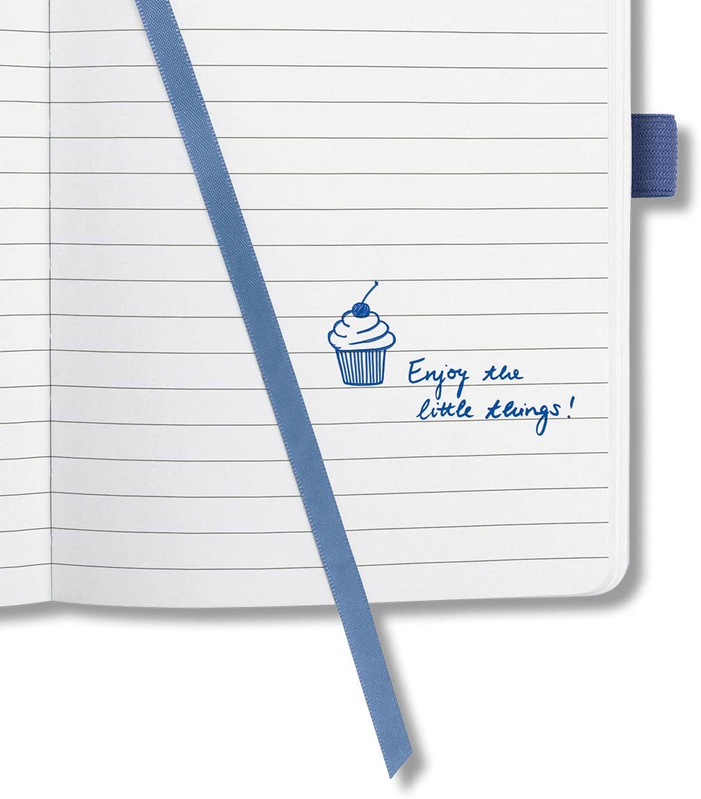 SIGEL JN100 Notebook Jolie, approx. A6, lined, hardcover, design indigo Blue, dark blue, approx. A6 (9,5 x 15 cm) - Image 4
