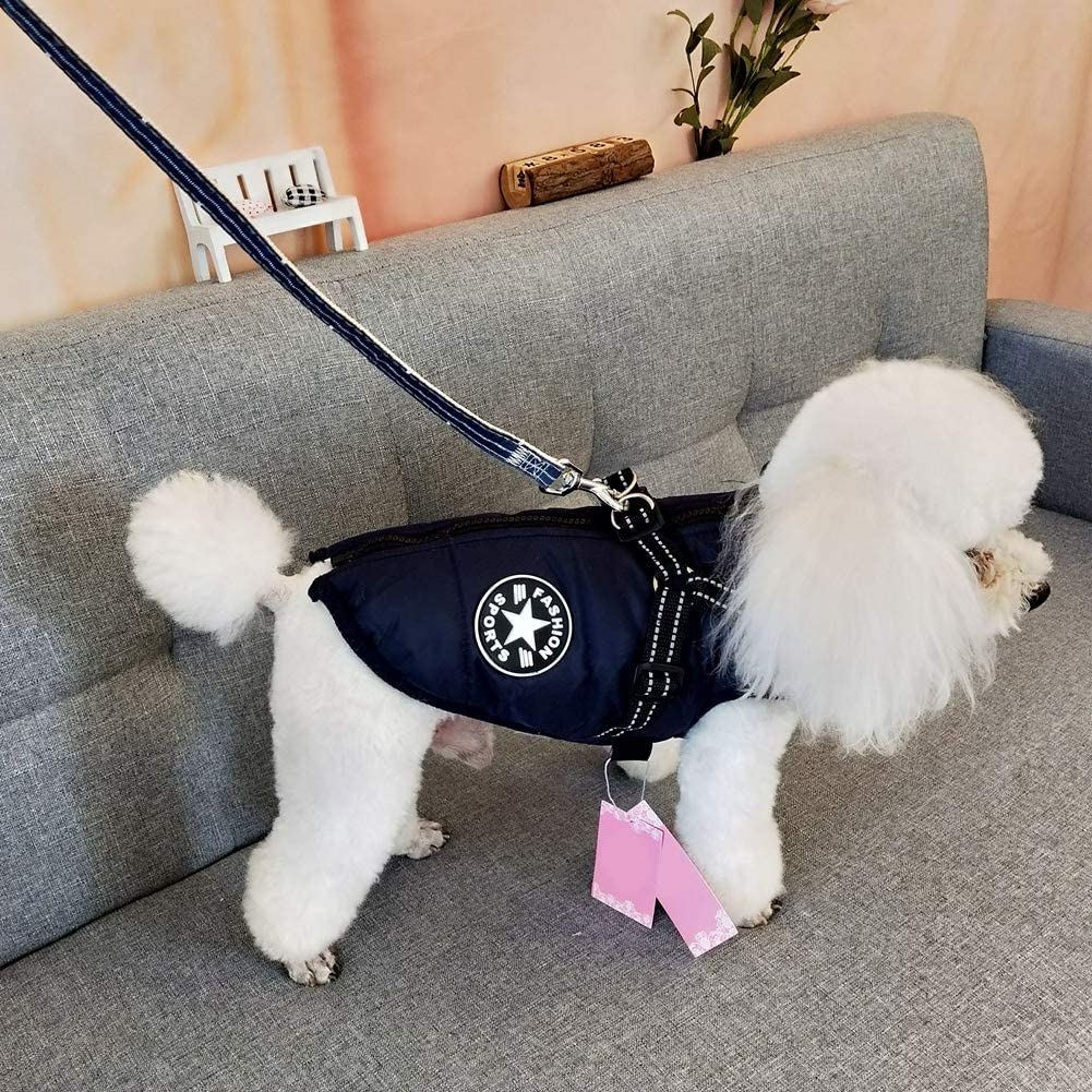 Poseca Dog Clothes for Small Dogs Dog Coat Waterproof Winter Jacket Warm Vest Dog Clothes Dog Coat Warm Winter Dog Jacket with Dog Harness for Small Medium Large Dogs - Image 4