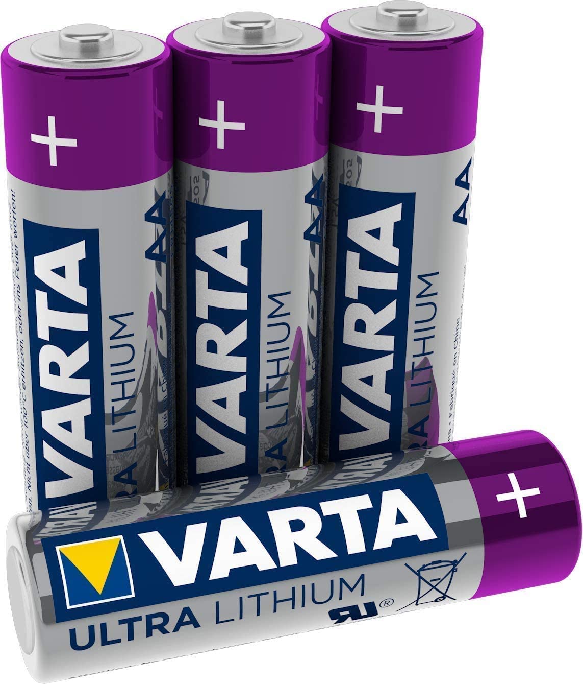 VARTA Lithium AA Mignon LR06 Batteries (4-pack) - ideal for digital cameras toys, GPS devices, sporting and outdoor applications