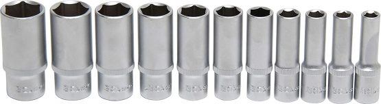 BGS 2756 | Socket Set, Hexagon, deep | 10 mm (3/8") Drive | Inch Sizes | 11 pcs. - Image 2